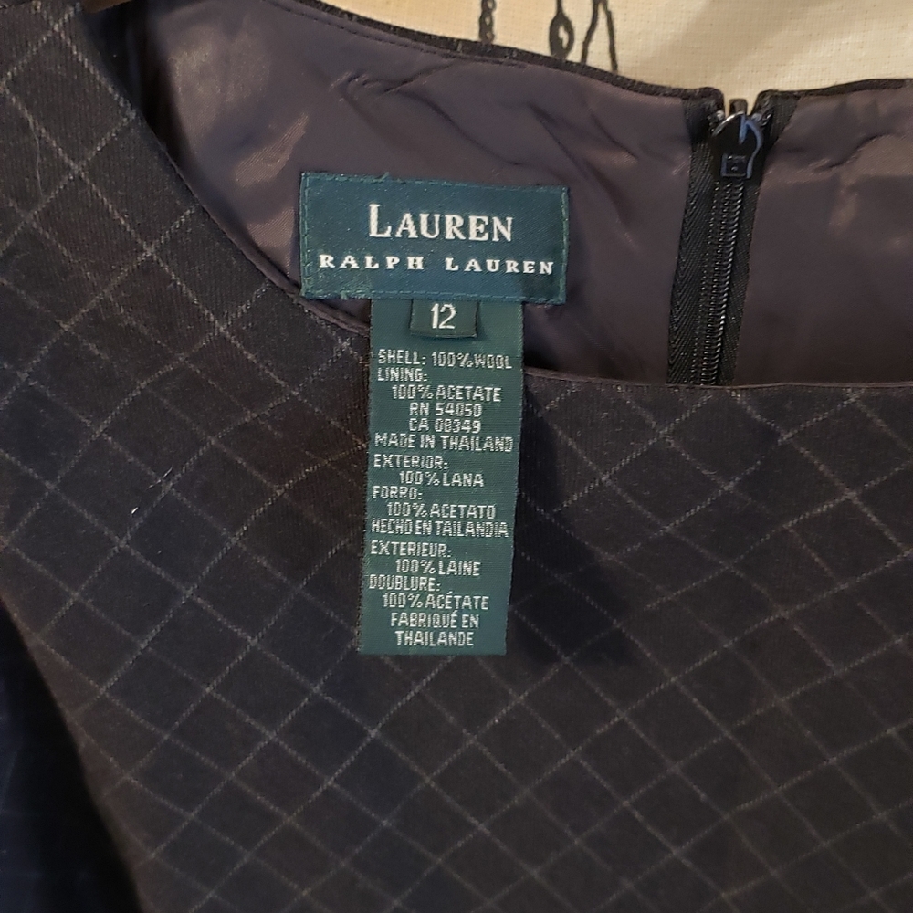 Lauren by Ralph Lauren 100% Wool Sheath Dress